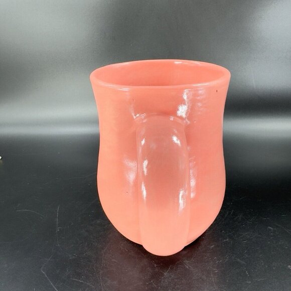 Haiti Genese Pottery Hand Made RedWare Coffee Mug Cup Hot Flamingo Pink Glaze - Picture 10 of 13